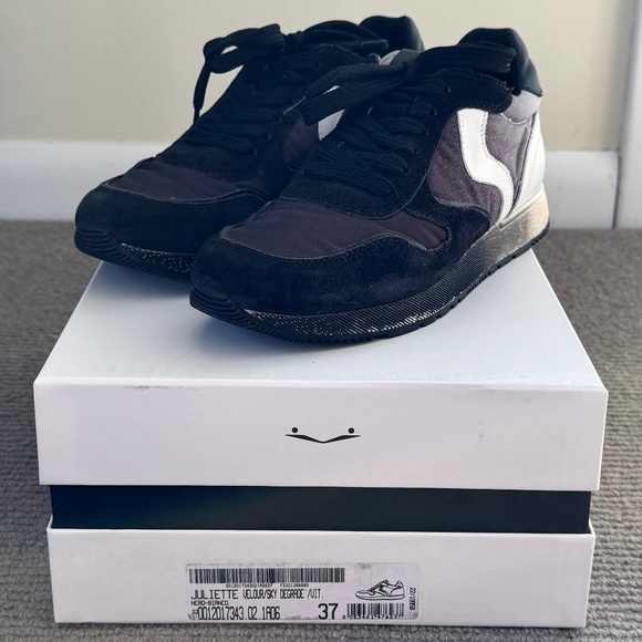 NIB Viole Blanche Juleitte Velour/Sky sneaker 37, Nero-Bianco - Picture 1 of 6